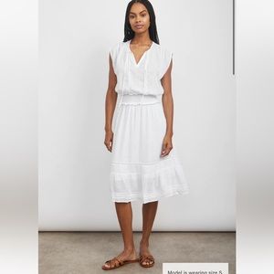 Size S white linen sundress, no flaws! Worn once only for a family graduation.